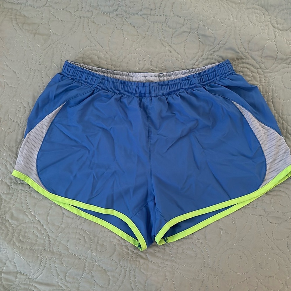 Nike dri-fit running shorts, size small, blue.